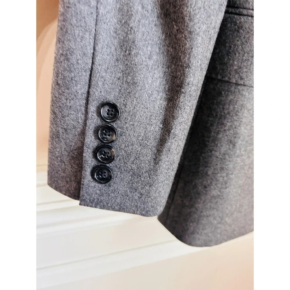 J.Crew Ludlow Blazer Sportscoat 40R Grey Vitale Barberis Canonico 100% Wool